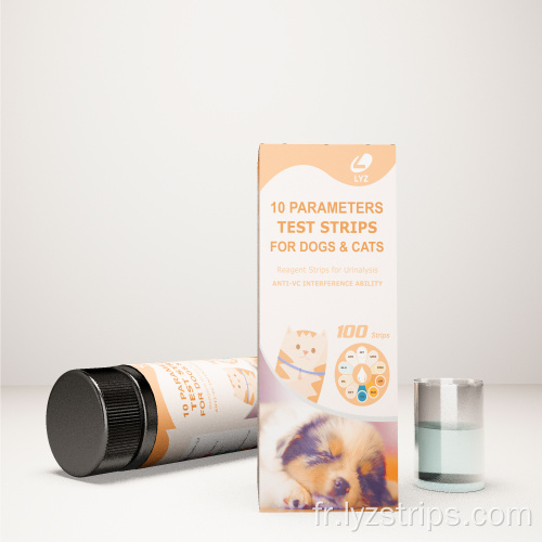 Bandelettes de test d&#39;urine pour chien et chat pour animaux de compagnie